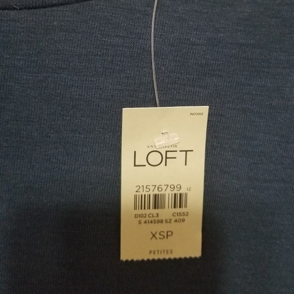 New. NWT Ann Taylor, LOFT, Color Blue, Size XSP - Picture 6 of 6